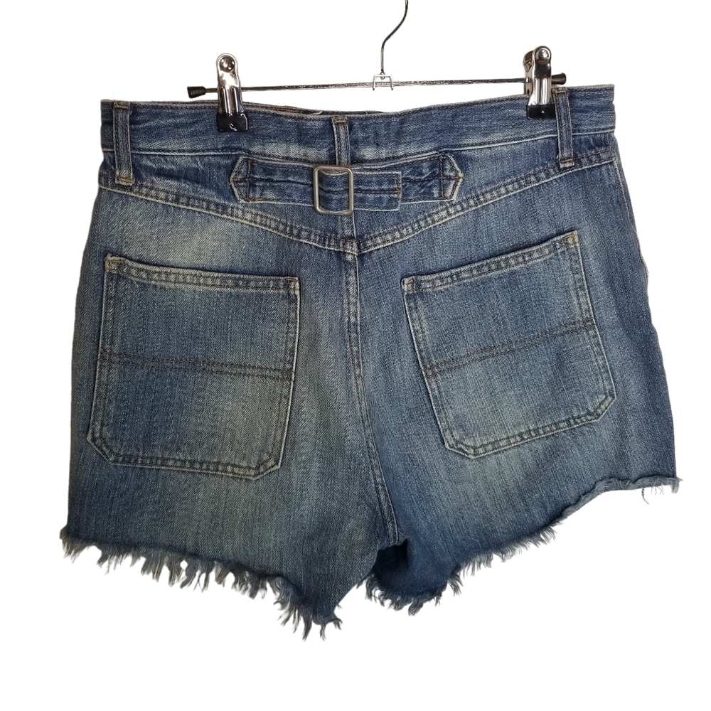 Free People Jesse button fly back cinch cut off jean shorts - Picture 6 of 15